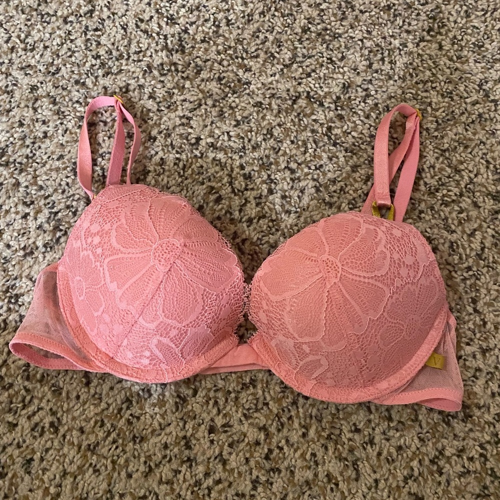 Pink Princess Barbie Bra Victorias Secret Push Up 32B